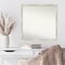 Amanti Art Non-Beveled Wall Mirror, Crackled Metallic Narrow Frame